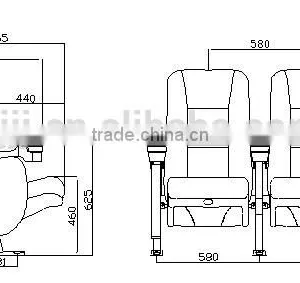 Various Color Folding 3d Cinema Theater Chairs in Vedio Hall House HJ9505B thumbnail-3