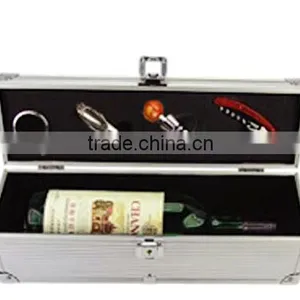 Professional Aluminum Profile Portable Wine Bottle Carrying Case With Lock thumbnail-1