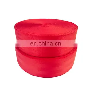 Logo Customized High Quality 47mm High Tenacity OEM Red Polyester Safety Webbing Strap Tape for Car Seat Belt thumbnail-2