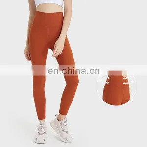 Tiktok High Waist Tummy Control Sports Yoga Leggings With Hidden Pocket Women Slim Fit Peach Hip Gym Fitnss Wear Tight Pants thumbnail-1