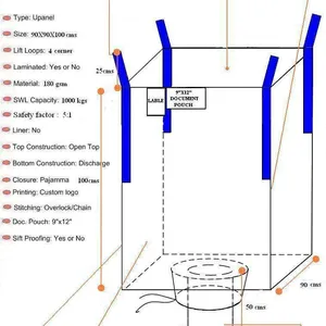 FIBC Liner Customized High Capacity Antistatic Foil FIBC Bulk Bag Aluminum Foil Ton Inner Liner thumbnail-1