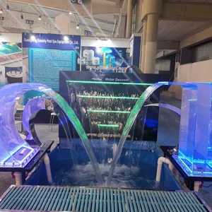 Multiple Color LED Light Acrylic Transparent Waterfall For Decoration thumbnail-5