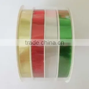 5mm Wide Ribbon With 4m Long and 4 Rolls Christmas Packing Ribbon Spool/ Giftwrap Ribbon thumbnail-4