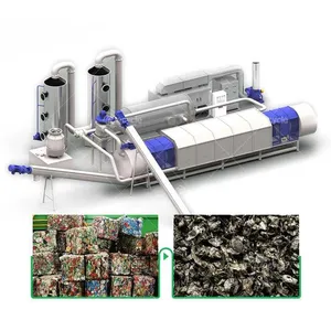 Garden Waste Continuous Rotary Carbonization Furnace Biomass Activated Carbon Making Machine Aluminum Cans Paint Remove Furnace thumbnail-4