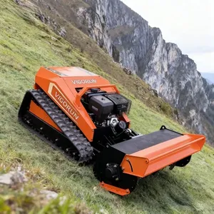 Vigorun Crawler Euro5 Gasoline Engine Electric Start Remote Control Distance 200Mm Radio Controlled Flail Mower thumbnail-1