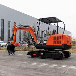 LUYUE LY-30 Zero Tail Swing 3 Ton Mini Excavator Compact Crawler Digger With Enclosed AC Cab for Construction thumbnail-1