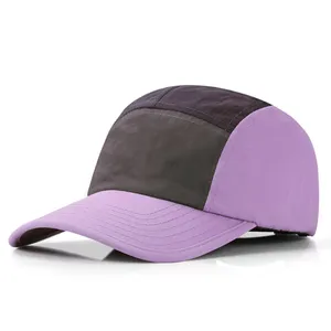 Custom Hat 5 Panel Outdoor Functional Cap With Woven Label Waterproof Breathable Design Unisex Camping Hiking Cap Wholesales thumbnail-4
