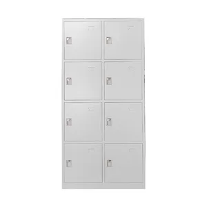 White Customized 8 Metal Locker Office Steel Storage Filing Cabinet With Padlock thumbnail-1