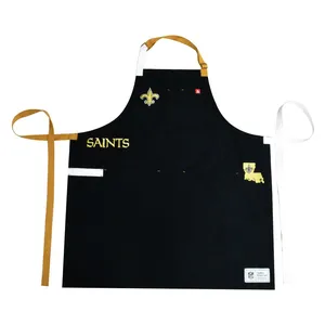 Adjustable Strap Kitchen Aprons Multi Pockets Full Length Stain Resistant Household Cooking Service Aprons thumbnail-4
