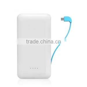 8000mah Power Bank With Built-in Cable thumbnail-1