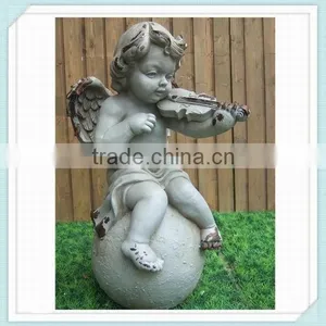 Garden Little Violinist Boy Angel Statue thumbnail-1