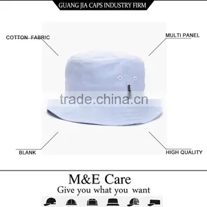 Wholesale Fancy Safari Plain White Cotton Bucket Hat thumbnail-1