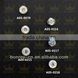 Designer Round Rhinestone Button thumbnail-1