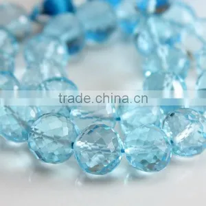 Blue Topaz Faceted Beads thumbnail-1