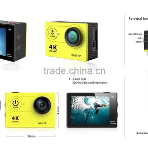 2016 Hot Sale Ultra HD 4K Sport Camera170 Degree Wide Angle Sports Action Camera With 2-inch Screen 1080p 60fps and Wifi thumbnail-4