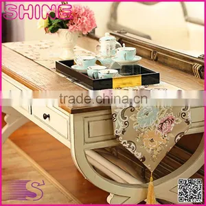 33*200cm New Design European Rose Elegant Satin Table Runners thumbnail-1