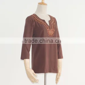 Hot New Products Medium Sleeve Blouses Wholesale Arabic Women Clothing Supplier's Choice thumbnail-3