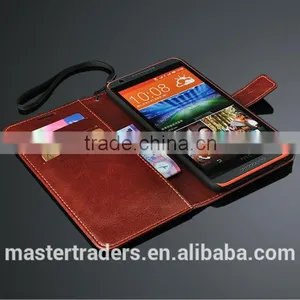 Original Fashion 64 Grain Stand Holder Wallet Flip PU Leather Case For HTC 820 MT-3099 thumbnail-6