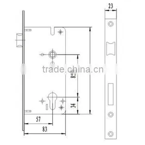 Stainless Steel Glass Door Lock With Keys thumbnail-2