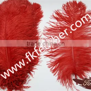 Dyed Ostrich Feather Large Red Craft Ostrich Feather Cheap Wedding Decorations thumbnail-4