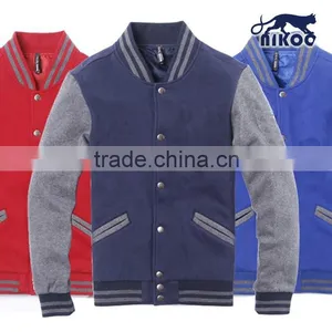Plain Custom Slim Varsity Jackets in Blue Made in China thumbnail-1