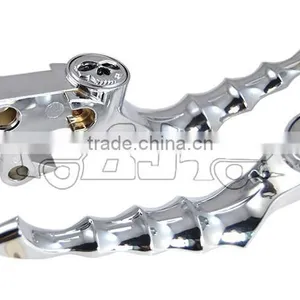 BJ-LS-005 Hot Sale Chrome Billet Aluminum Skull Hand Brake Lever for Sportster thumbnail-3
