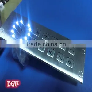 Customize 10 Keys Stainless Steel Metal Keypad With Light thumbnail-3