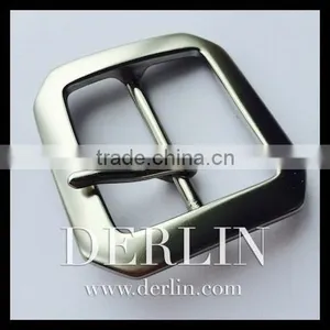 Pearl Dull Silver Matt Silver Polished Metal Belt Buckle thumbnail-1