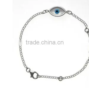 Evil Eye and Sideways Cross Bracelet thumbnail-1