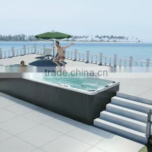 7.8 Meter Monalisa Swim Spa Fiberglass Swimming Pool M-3325 thumbnail-1