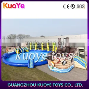 Kids Pirate Ship Inflatable Water Games Park thumbnail-1