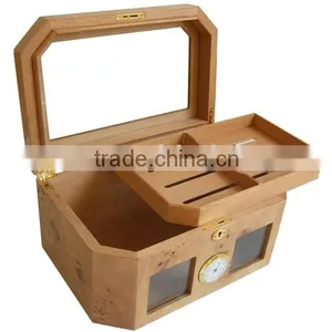 Large Mapa Burl Humidor and Cigar Box thumbnail-1