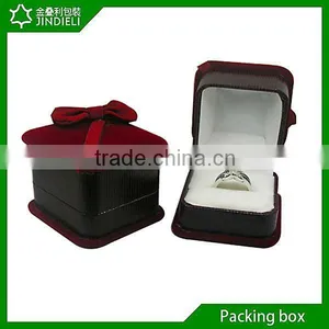 Custom Ribbon Jewellery Box/flocking Ring Box in Black thumbnail-1