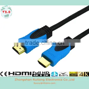 Blue High Speed HDMI Cable With Ethernet and Gold Connector Support 3D and 4K From 0.5-100m thumbnail-1
