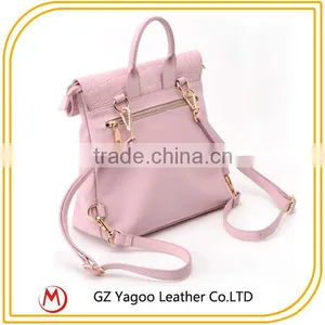 Soft Pink Ladies Travel Backpack Bags thumbnail-3