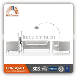 S-32 White Leather Sofa pu Sofa White Leather Sofa Furniture Sofa thumbnail-1