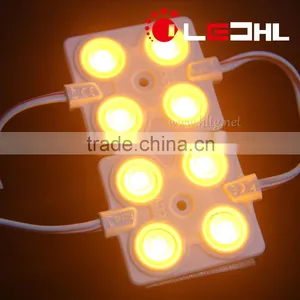 4LEDs SMD2835 Injection Molding LED Module Yellow Color With 2.4W 200lm 160 Degree Lens 5 Years Warranty thumbnail-1
