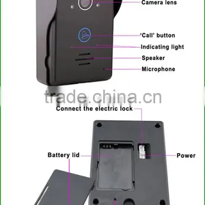 Long Range Touch Key 2.4GHz 7" Wireless Video Intercom With Remote Control Door Unlocking thumbnail-4