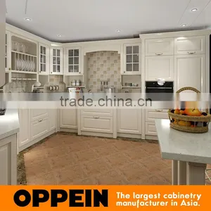 Dubai White Irregular Curved Cupboard Lacquer Wooden Kitchen Furniture thumbnail-3