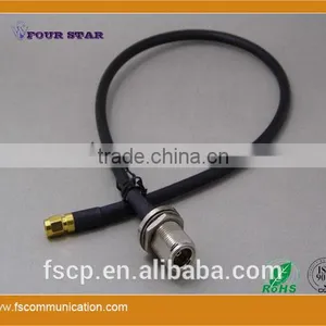 LMR240 Cable Assembly With N Female Bulkhead Crimp to SMA Male Crimp Connector thumbnail-1