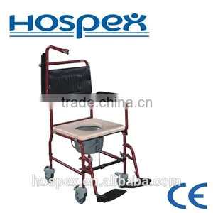 Flip-up Armrest Steel Commode Chair thumbnail-1