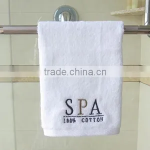 Luxury White Cotton Embroidery Hotel & Spa Facial Towels thumbnail-2