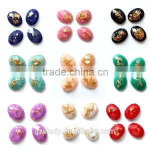 3d Nail Art Gold Foil Nail Rhinestone With Gold Foil and Flatback ZX:HJ565 thumbnail-2