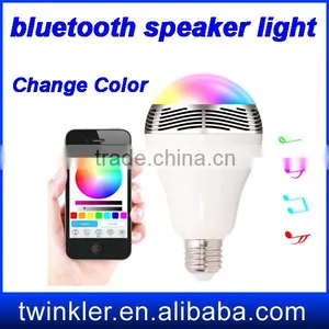 LED Light Bulb E27 Bluetooth Speaker 2 IN 1 Portable Wireless Music Smart Colorful RGB Bubble Ball Lamp 6W for IPhone Samsung thumbnail-1