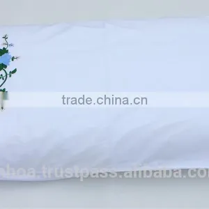 White Cotton Flowers Embroidered Hemstitched Pillowcases thumbnail-1