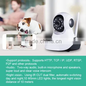 RJ45 100M / 1000M Base-TX Support Video Storage Smart WIFI IP Camera Can Learn Alarm Sensors thumbnail-2