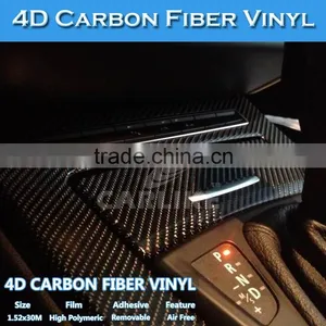 Black 4D Carbon Wrap Film For Cars/ Air Free Colored Carbon Fiber Manufacturer 5FTx98FT 1.52x30M thumbnail-5