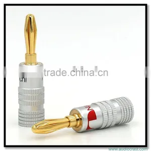 OEM 24K Gold Plated Wiring Connector Banana Plug Speaker Wiring Plug thumbnail-1