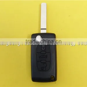 Folding Flip Remote Key Shell Case Fob 3 Button for Peugeot 307 With Battery Place thumbnail-2