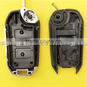 Peugeot Car Key 3 Button Flip Remote Replacement Key Shell With Groove Blade thumbnail-6